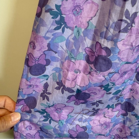 MINNIE MOUSE Disney Purple Floral Square Neck Dress Girls XXL - Picture 5 of 8